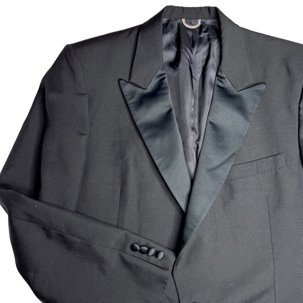 Dior Tuxedo Jacket Satin Lapels Made in USA Prom Wedding Party Formal Gala